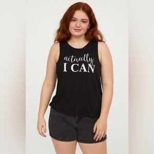 Body Rags Black and White Athletic Tank Top Medium